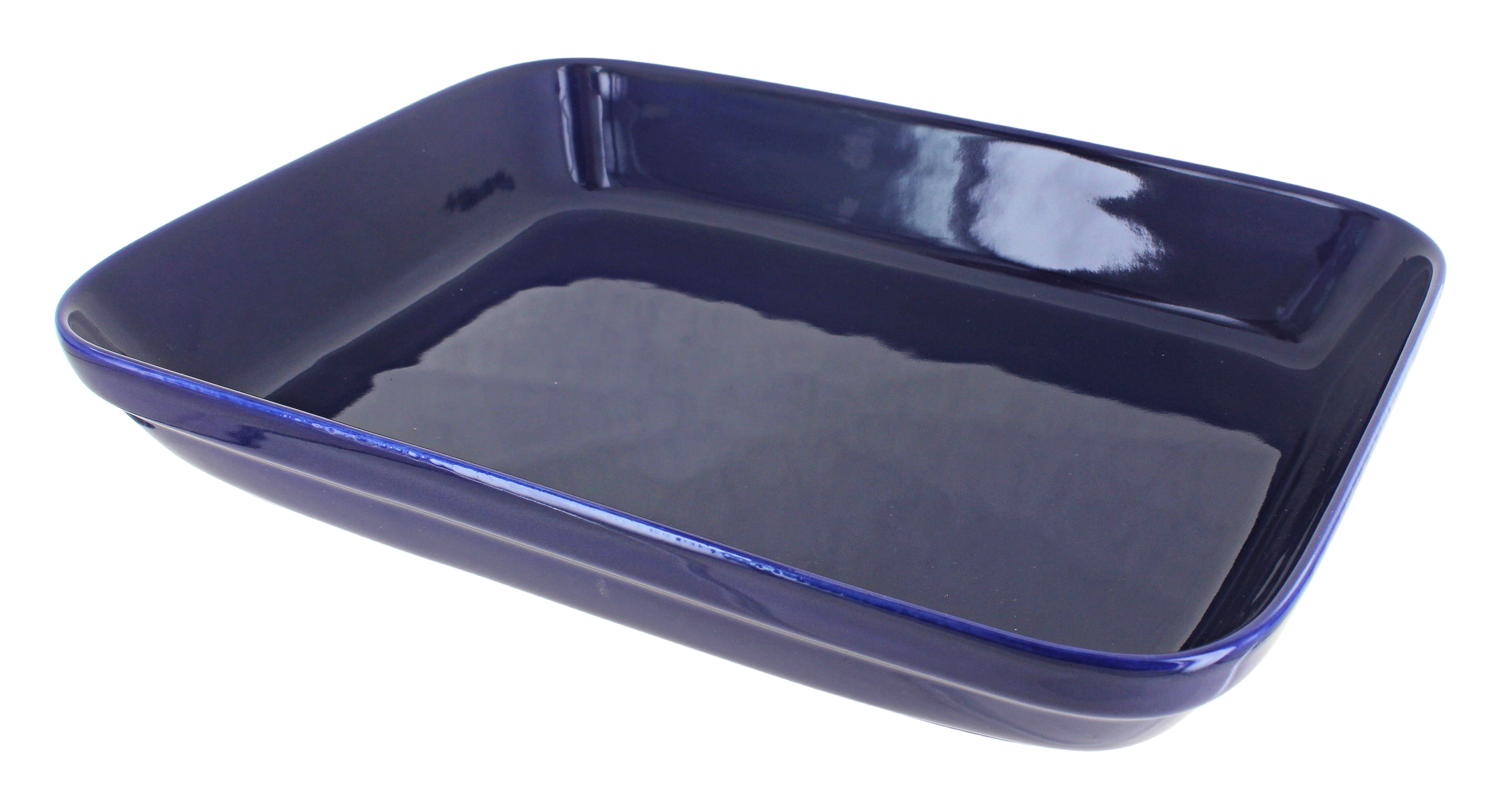 Blue Rose Polish Pottery | Cobalt Extra Large Rectangular Baker