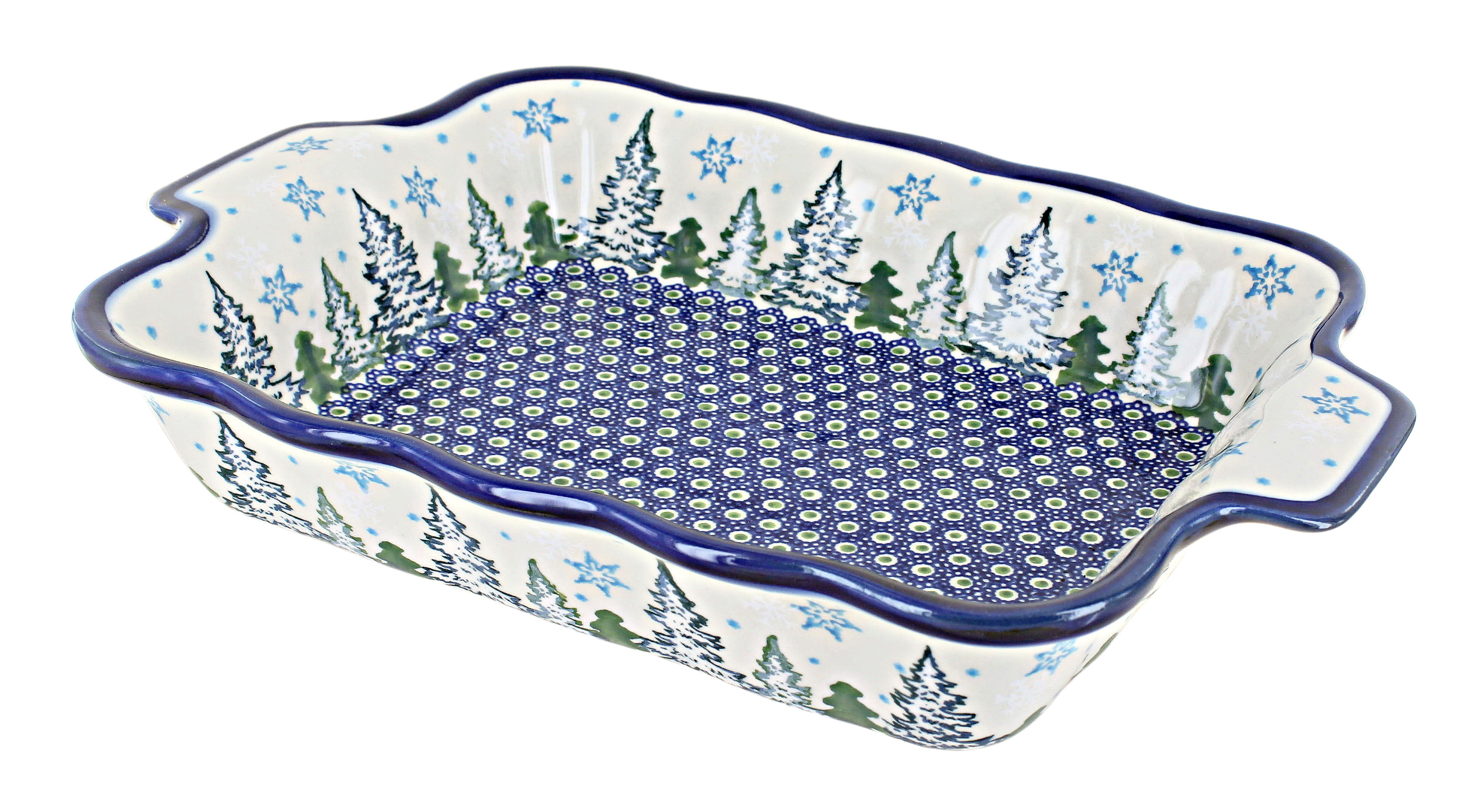 Polish Pottery 11 Muffin Pan Starry Night UNIKAT