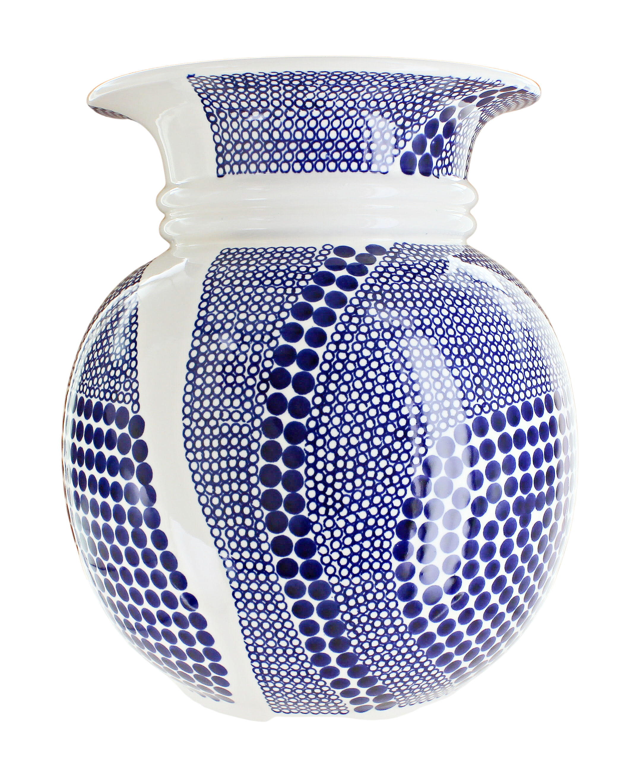 Zaklady Blue Rose Polish Pottery Mosaic Flower Floor Vase-