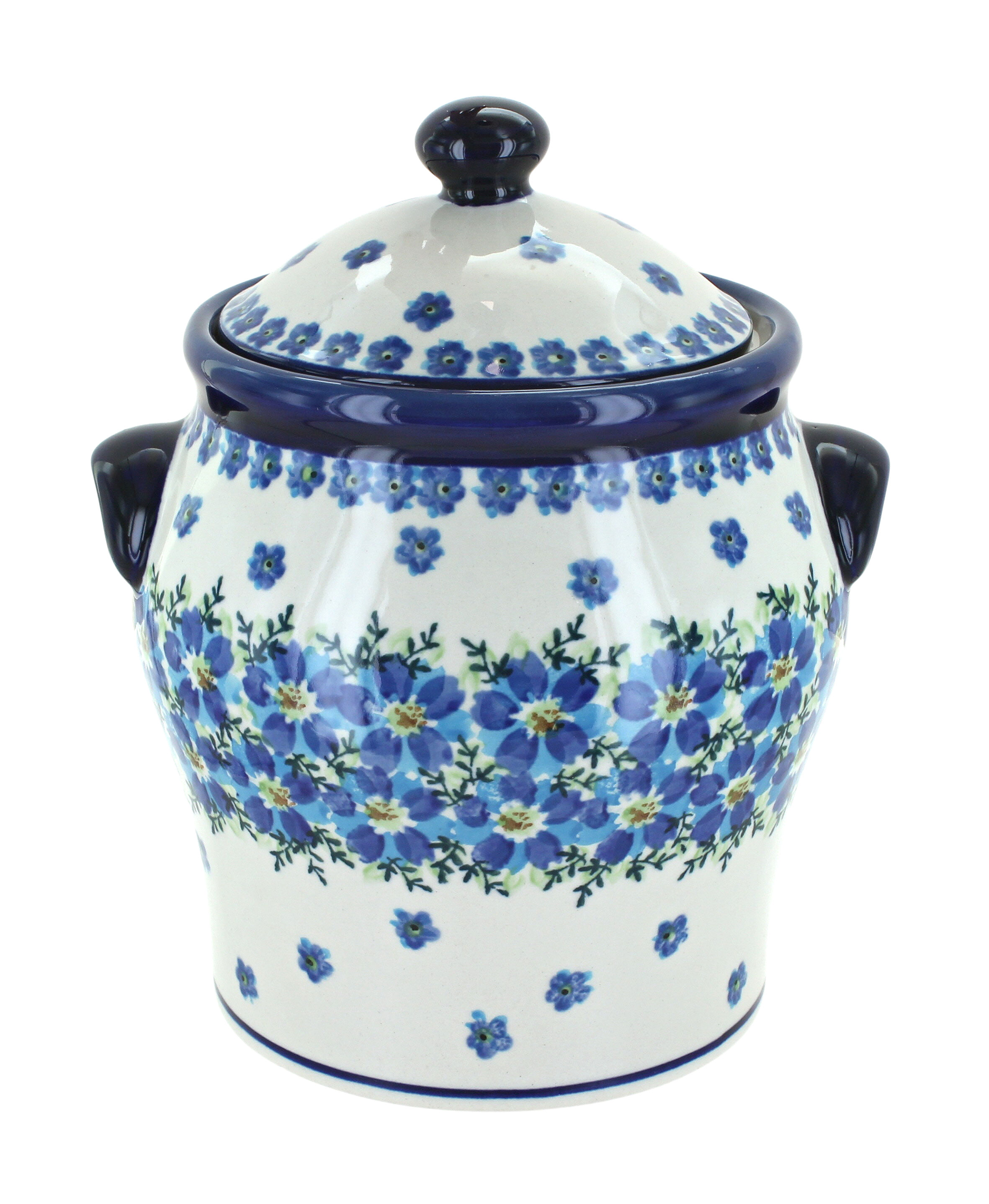 Blue Rose Polish Pottery Kalina Large Canister