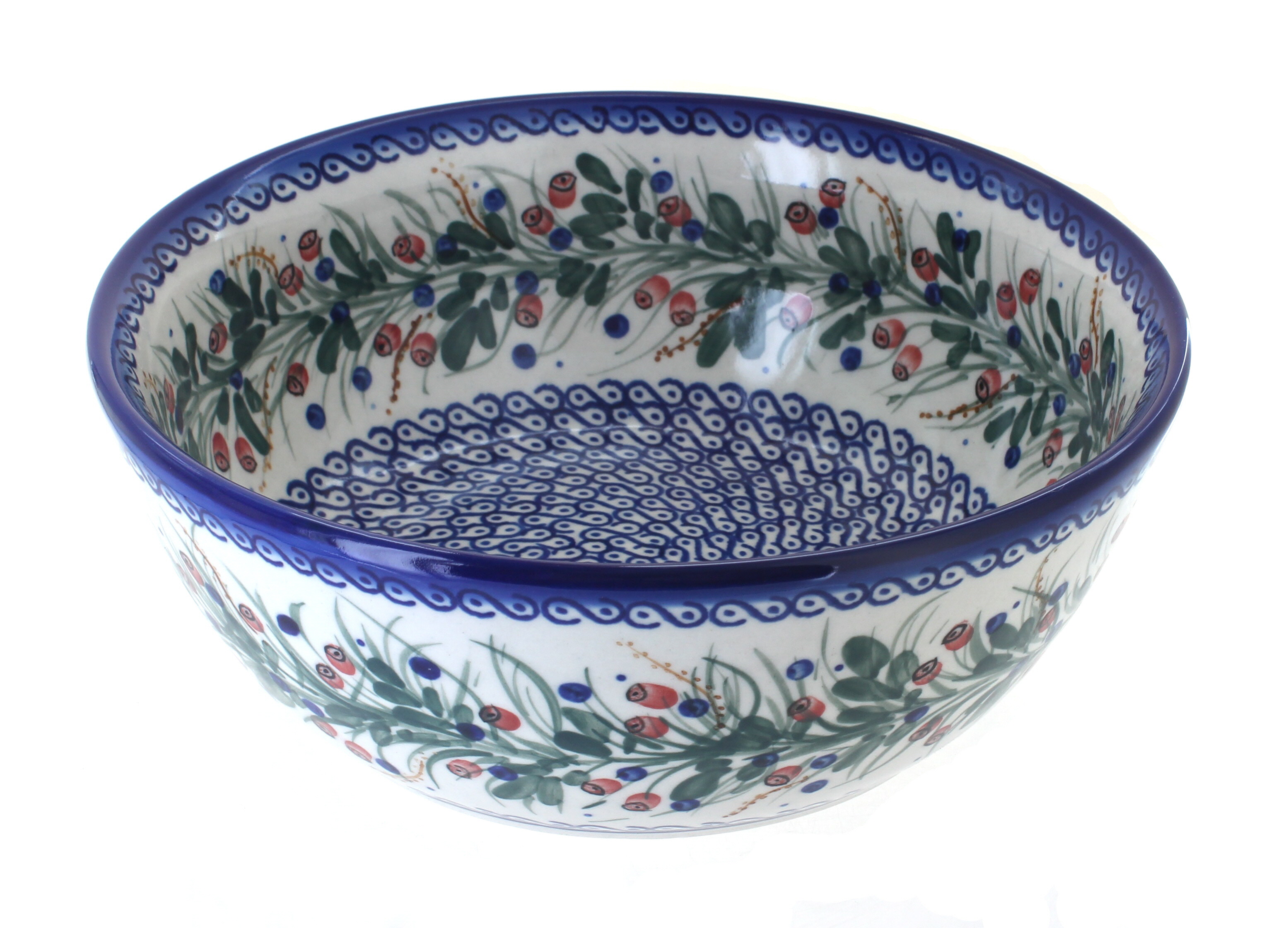 Blue Rose Polish Pottery | Berry Large Bowl