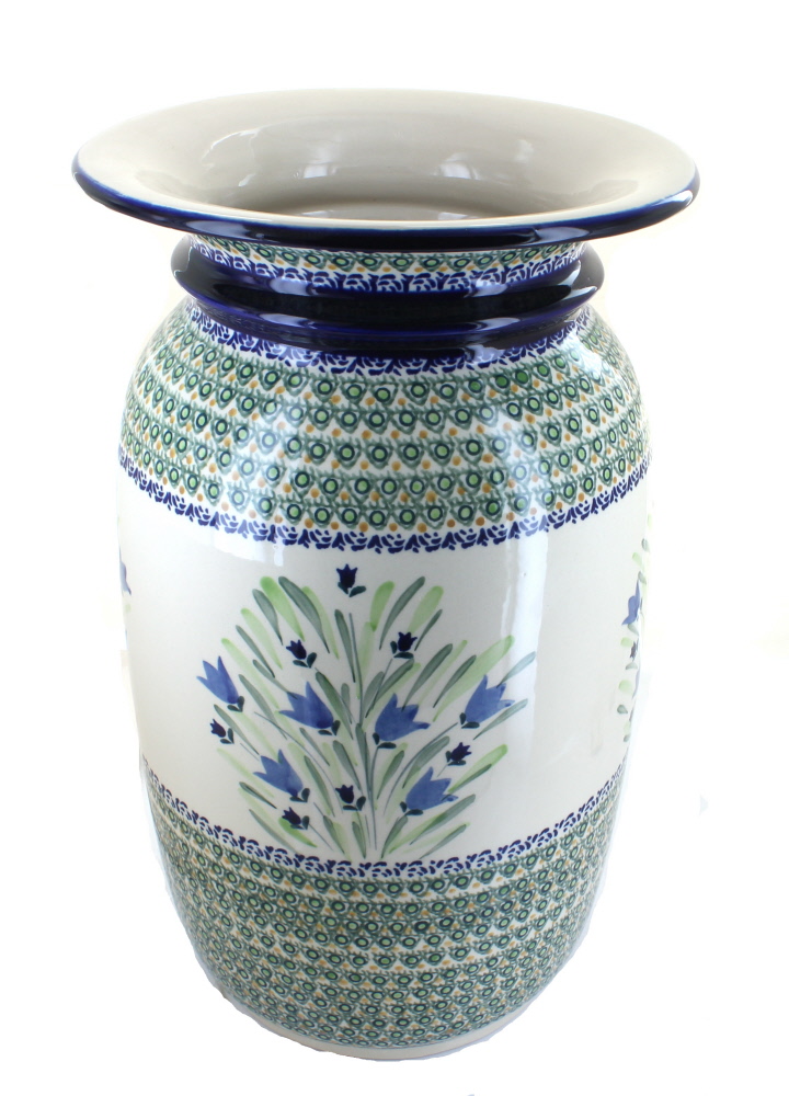 Blue Tulip Tall Floor Vase