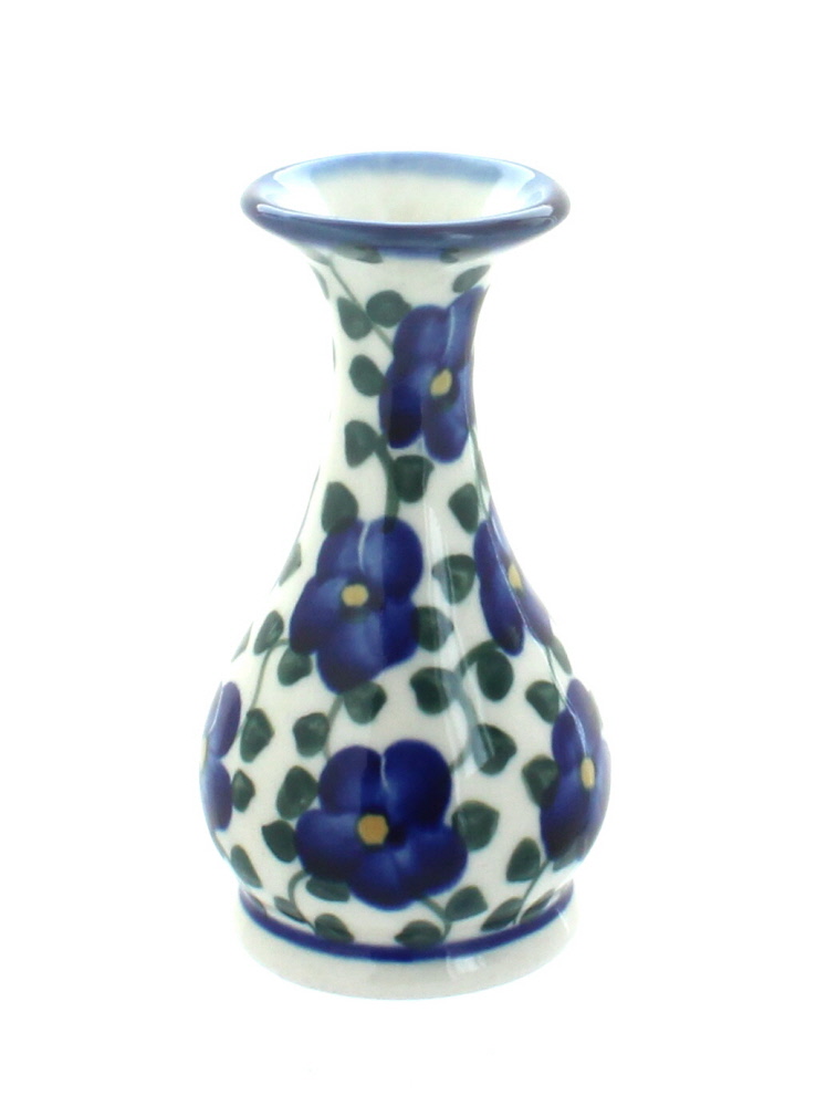 Blue Rose Polish Pottery | Violets Bud Vase