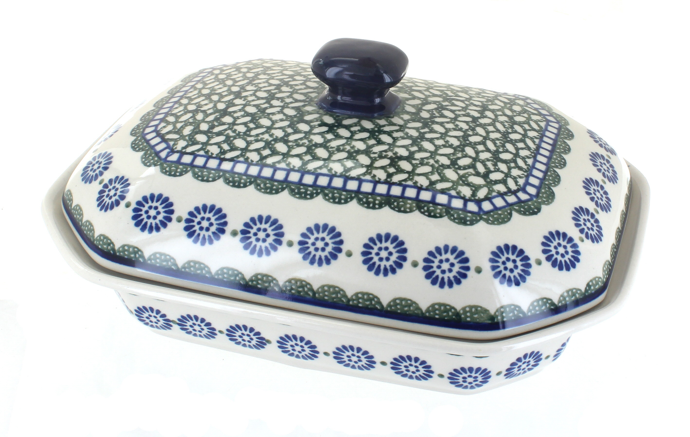 Blue Rose Polish Pottery | Maia Medium Covered Baker