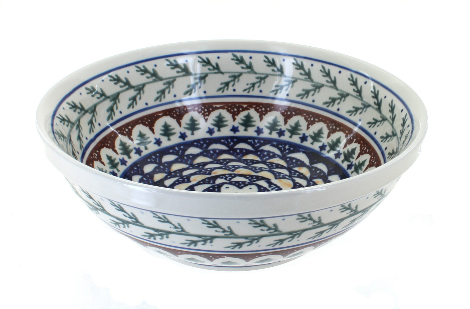 Blue/Green Carousel Extra Large Serving Bowl