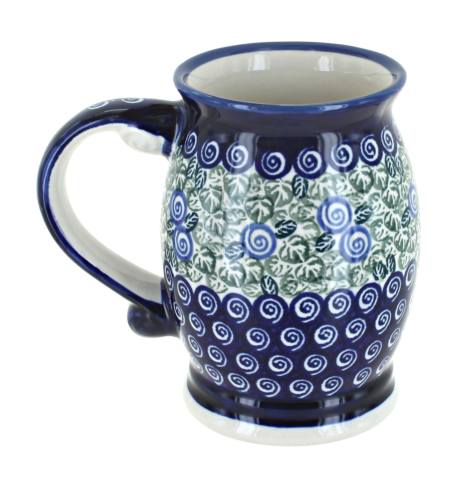 Blue Rose Polish Pottery | Seaside Swirl Beer Mug