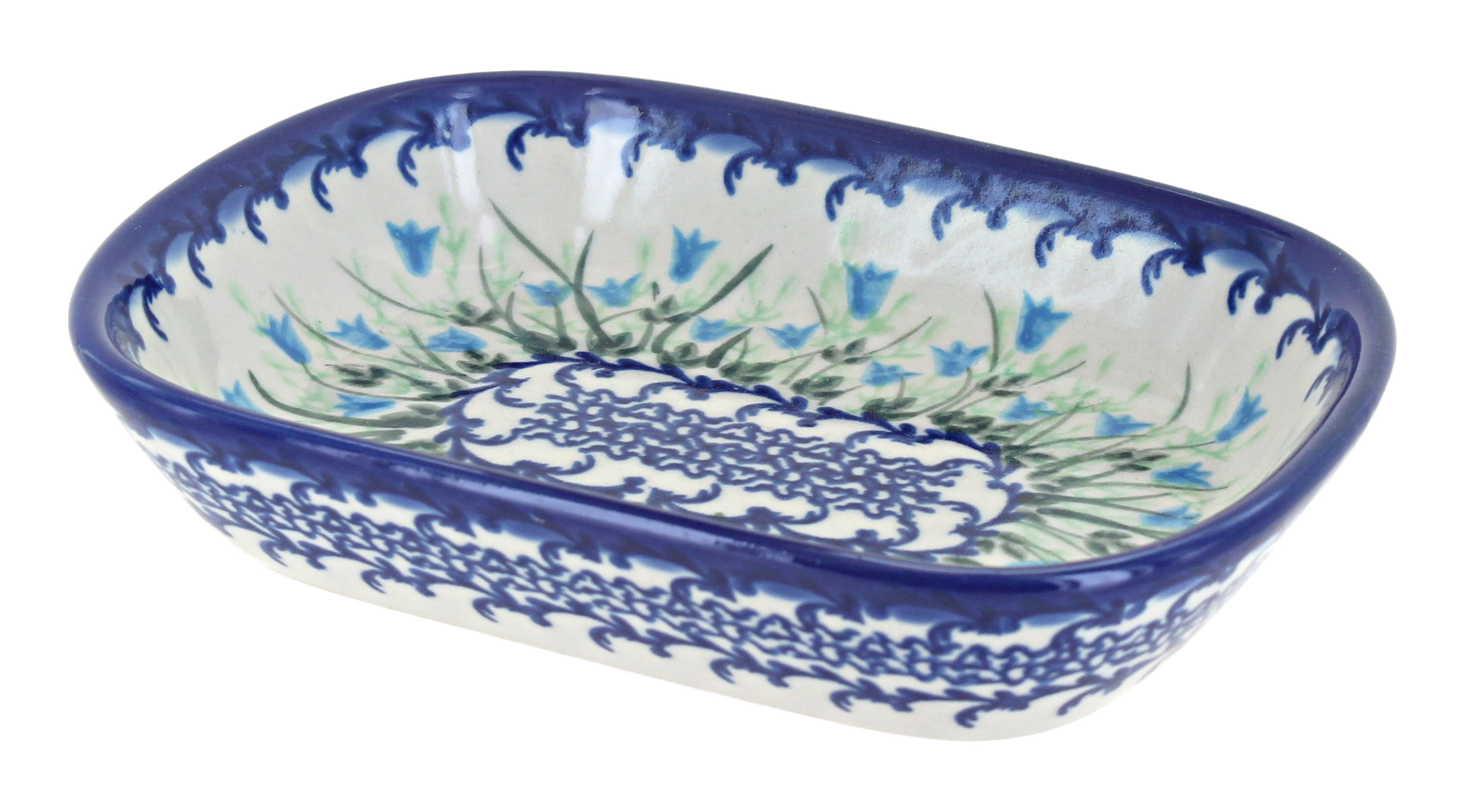 Blue Rose Polish Pottery | Misty Olive Dish