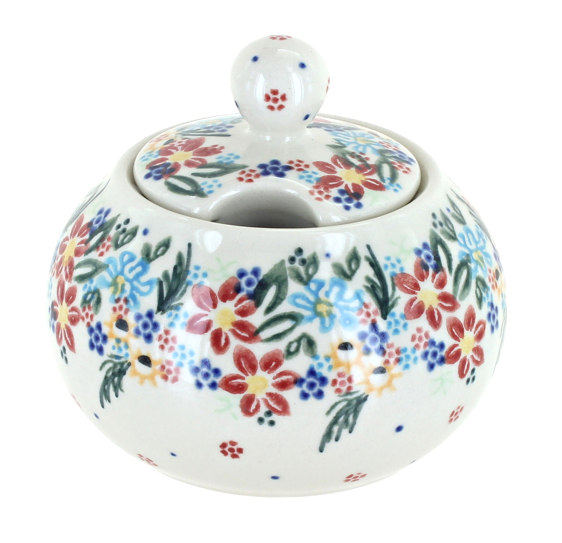 Blue Rose Polish Pottery | Tara Sugar Bowl