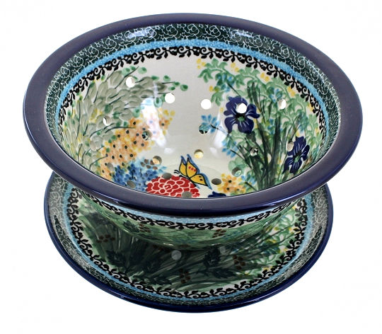 Polish Pottery - 7.75 Bowls - Blue Butterfly - The Polish Pottery