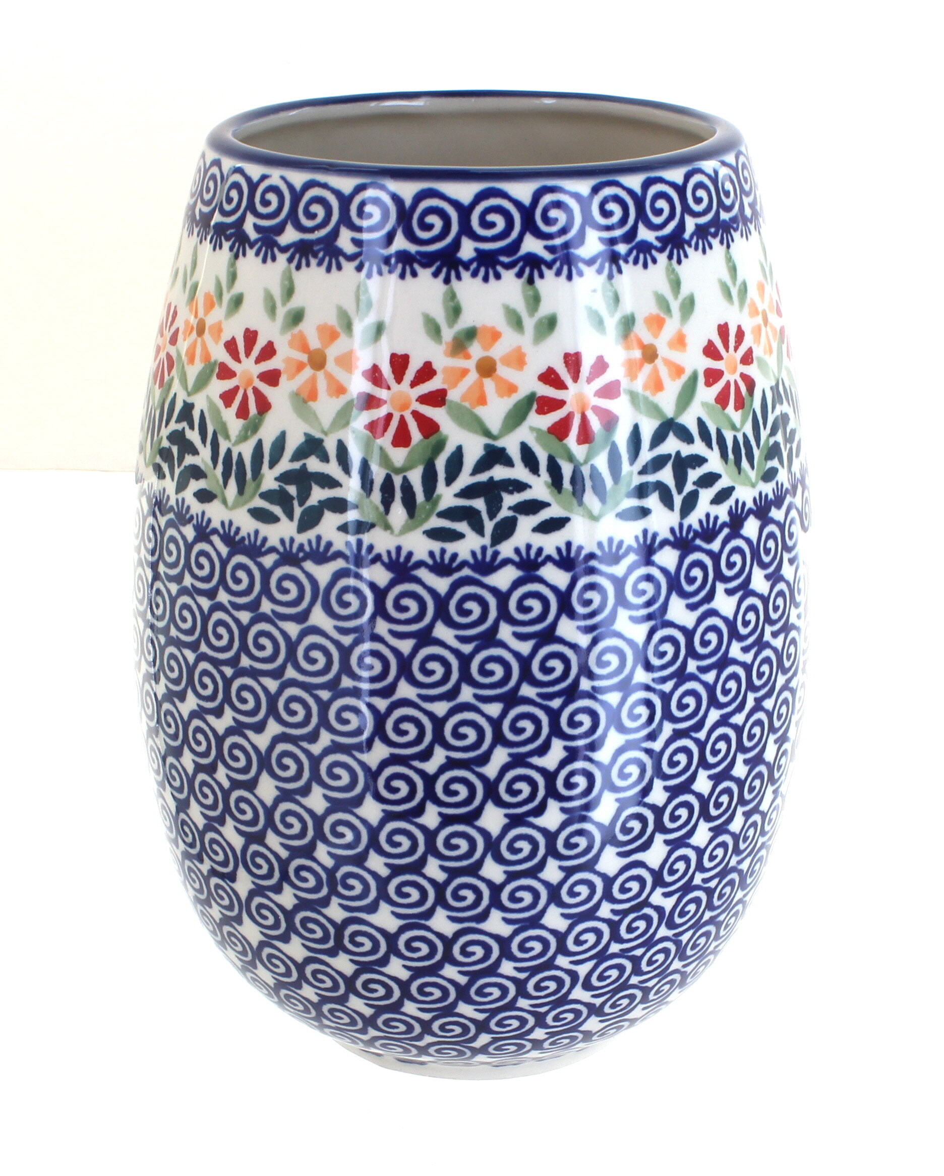 Blue Rose Polish Pottery | Garden Bouquet Vase