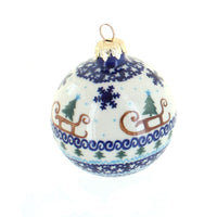 Polish Pottery Noel Nights Large Christmas Ball