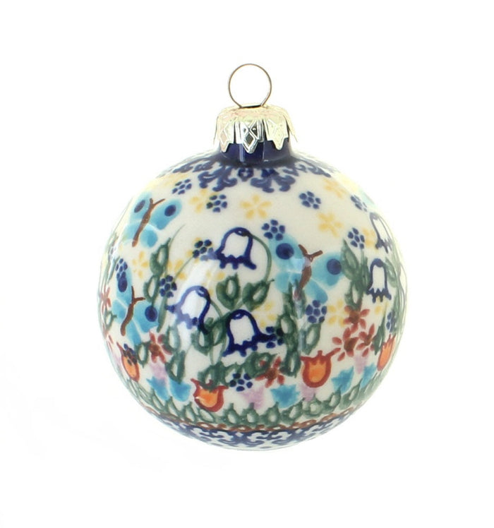 Polish Pottery Garden of Eden Large Christmas Ball