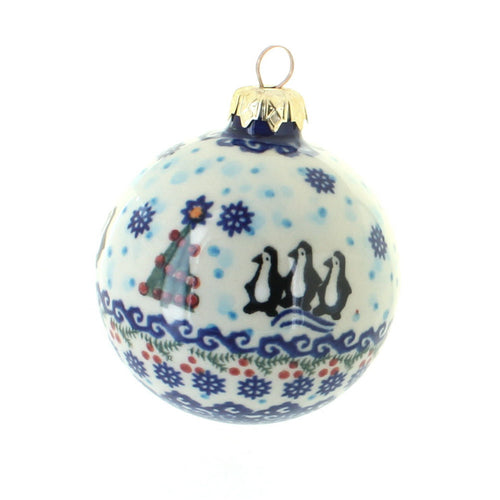 Arctic Holidays Large Christmas Ball Polish Pottery