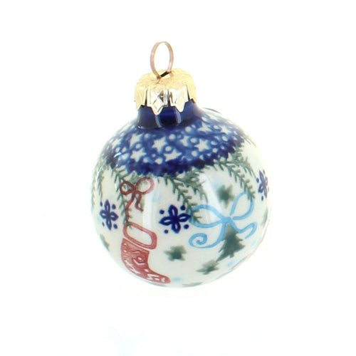 Polish Pottery Christmas Bounty Small Christmas Ball