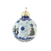 Arctic Holidays Small Christmas Ball Polish Pottery
