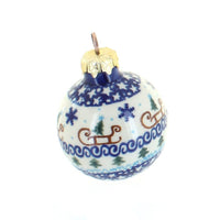 Polish Pottery Noel Nights Small Christmas Ball
