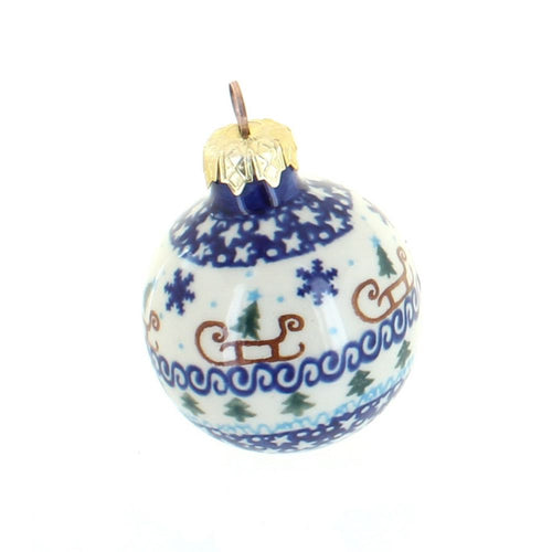 Polish Pottery Noel Nights Small Christmas Ball
