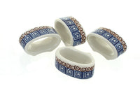 Athena Napkin Ring Set Polish Pottery