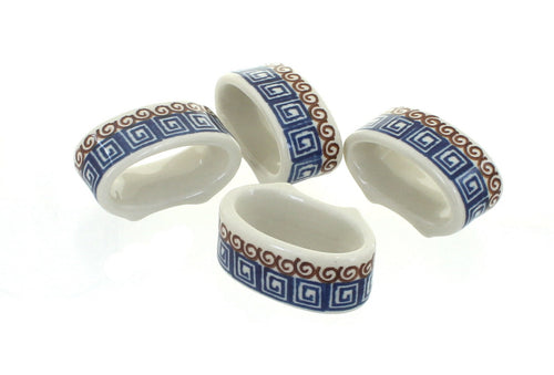 Athena Napkin Ring Set Polish Pottery