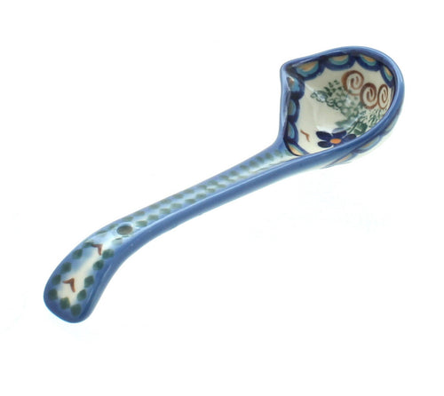 Polish Pottery Aztec Flower Gravy Ladle