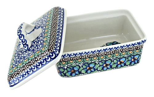 Mardi Gras Butter Tub Polish Pottery
