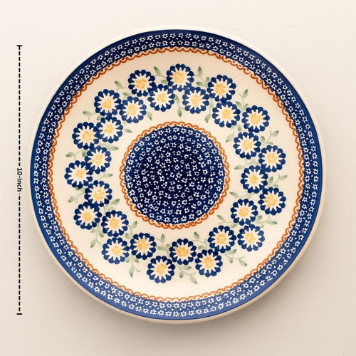 Peach Blossom Dinner Plate Polish Pottery
