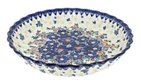 Polish Pottery Blue Dahlia Pie Plate