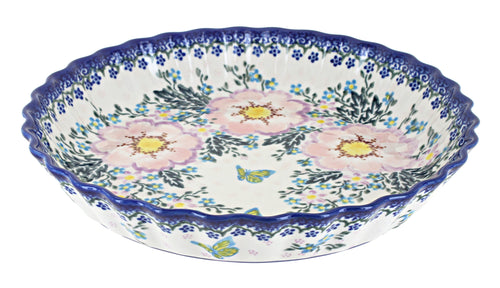 Polish Pottery Apple Blossom Pie Plate