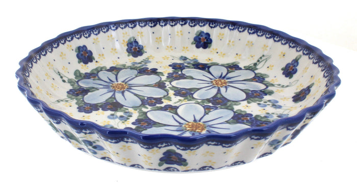Polish Pottery Daisy Surprise Pie Plate