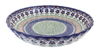Polish Pottery Aztec Flower Pie Plate