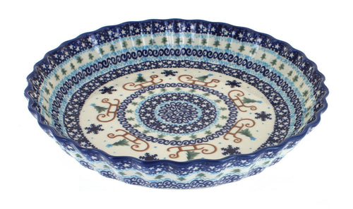 Polish Pottery Noel Nights Pie Plate