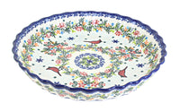 Polish Pottery Winter Cardinal Pie Plate