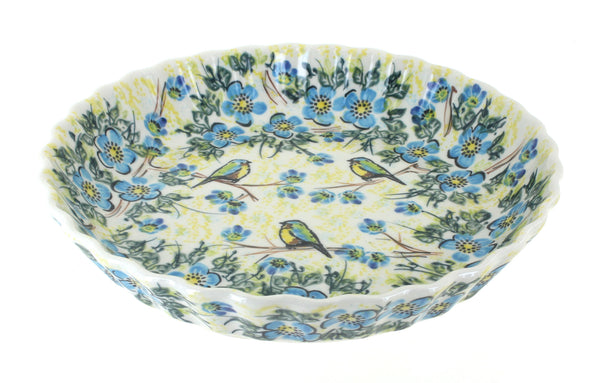 Bluebird Garden Pie Plate