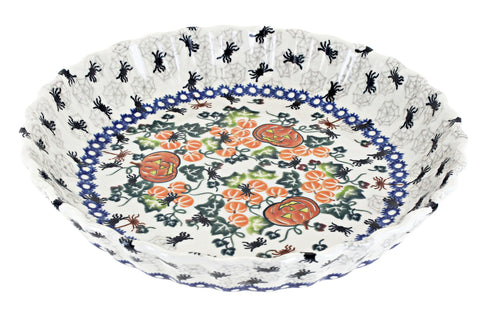 Polish Pottery Trick or Treat Pie Plate