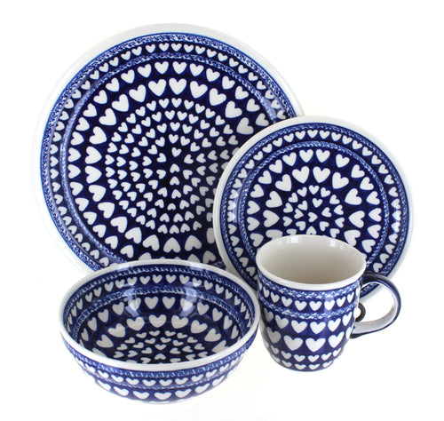 Polish Pottery Valentina 16 Piece Dinnerware Set