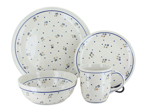 Polish Pottery Country Meadow 4 Piece Place Setting - Service for 1