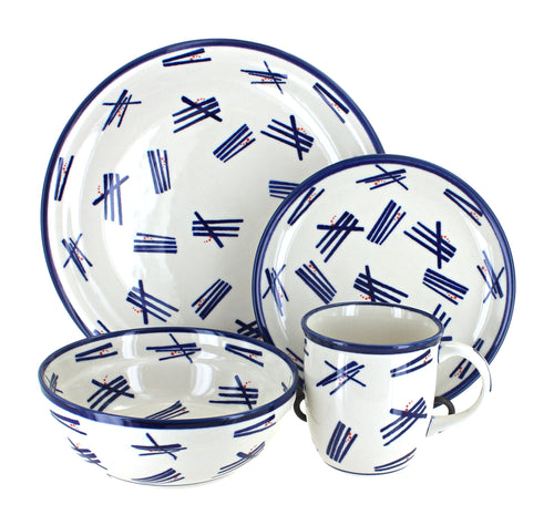 Polish Pottery Zoe 4 PC Place Setting - Service for 1