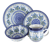 Polish Pottery Tulip Bouquet 16 Piece Dinner Set