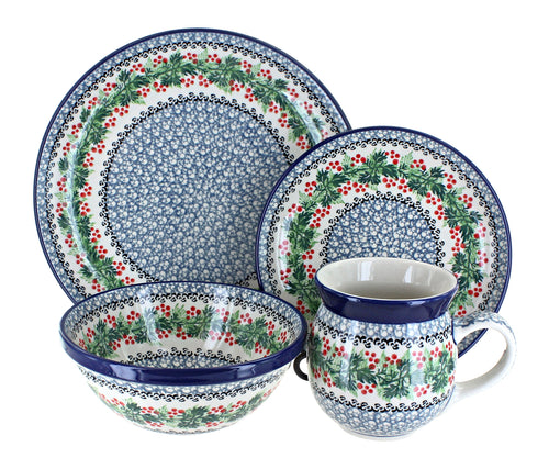 Polish Pottery Noelle 4 PC Place Setting - Service for 1