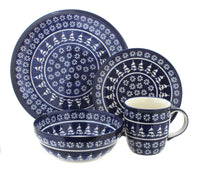 Polish Pottery Winter Nights 16 Piece Dinner Set