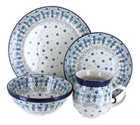 Polish Pottery Celeste 16 Piece Dinnerware Set