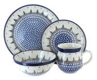 Polish Pottery Rustic Pines 16 Piece Dinnerware Set