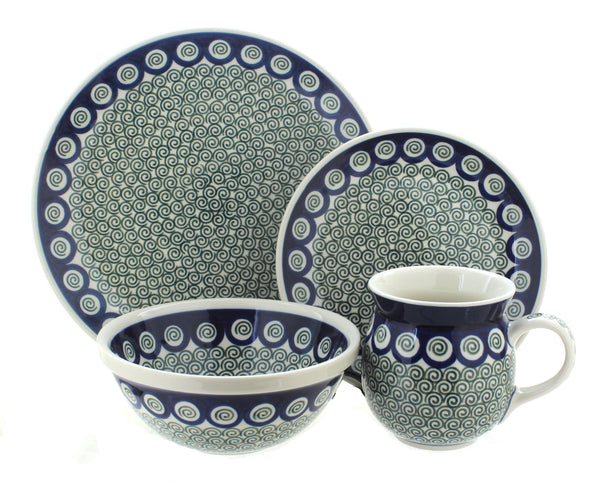 Peacock Swirl 4 PC Place Setting - Service for 1