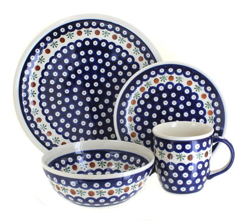Polish Pottery Nature 4-Piece Place Setting - Service for 1