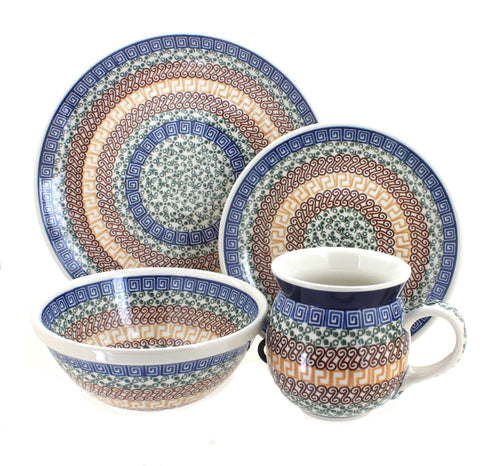 Polish Pottery Athena 4 PC Place Setting - Service for 1