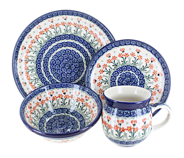 Peach Posy 16 Piece Dinner Set