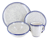 Polish Pottery Small Dots 16 Piece Dinner Set