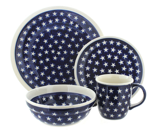 Polish Pottery Stars 4 PC Place Setting - Service for 1