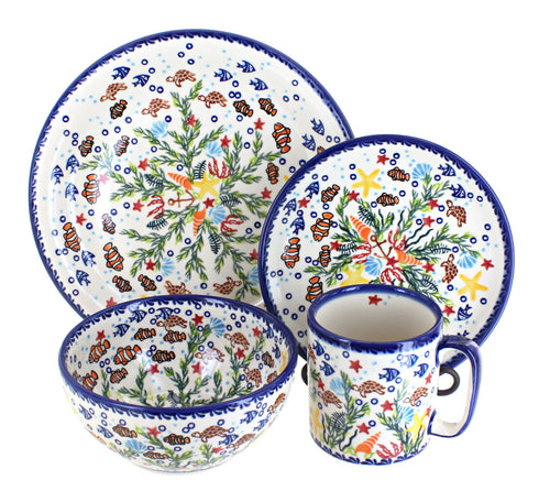 Polish Pottery Atlantis 16PC Dinnerware Set