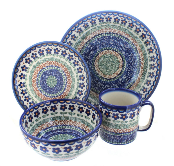 Aztec Flower 16 Piece Dinner Set